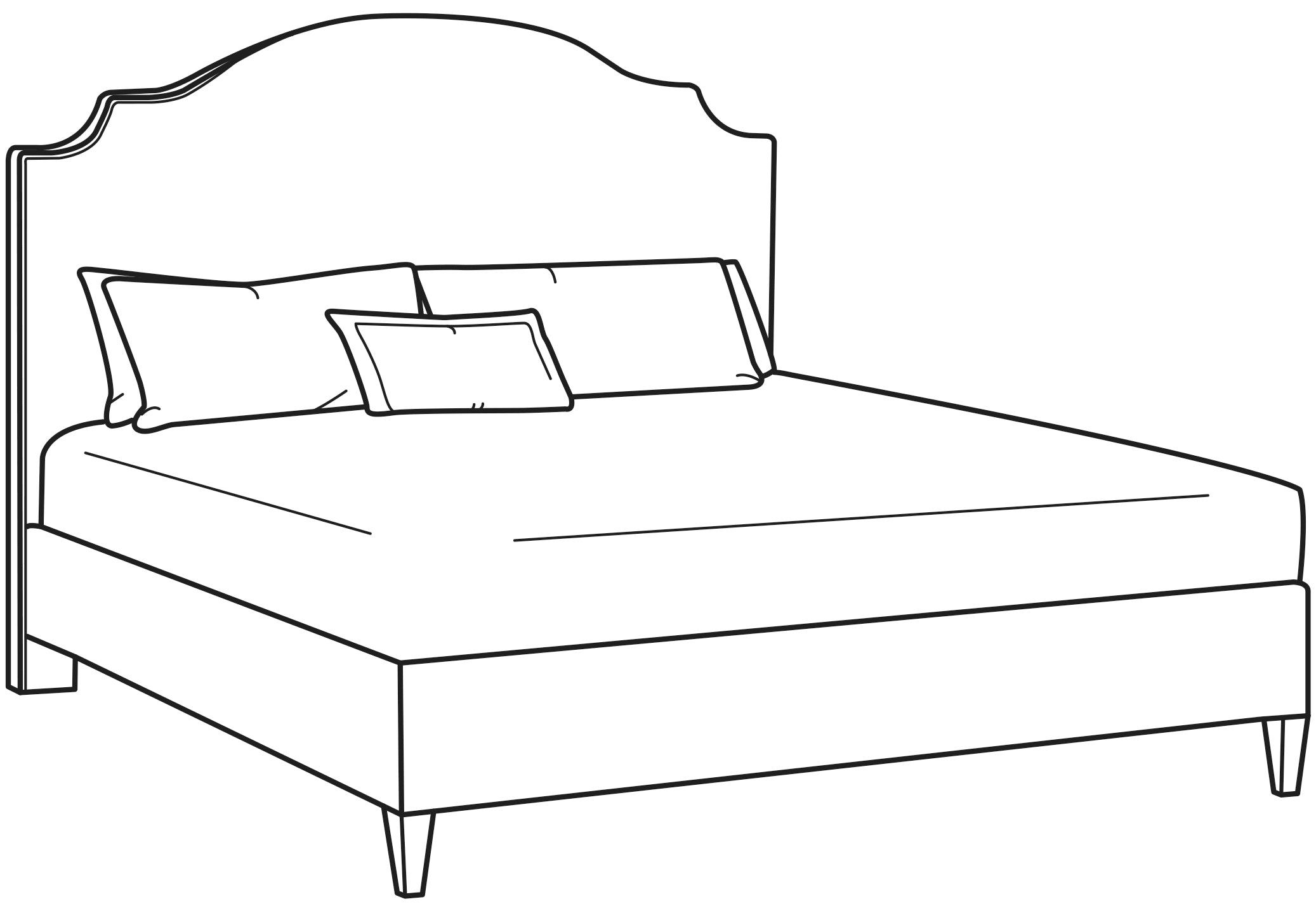 Selena King Bed w/Footrail