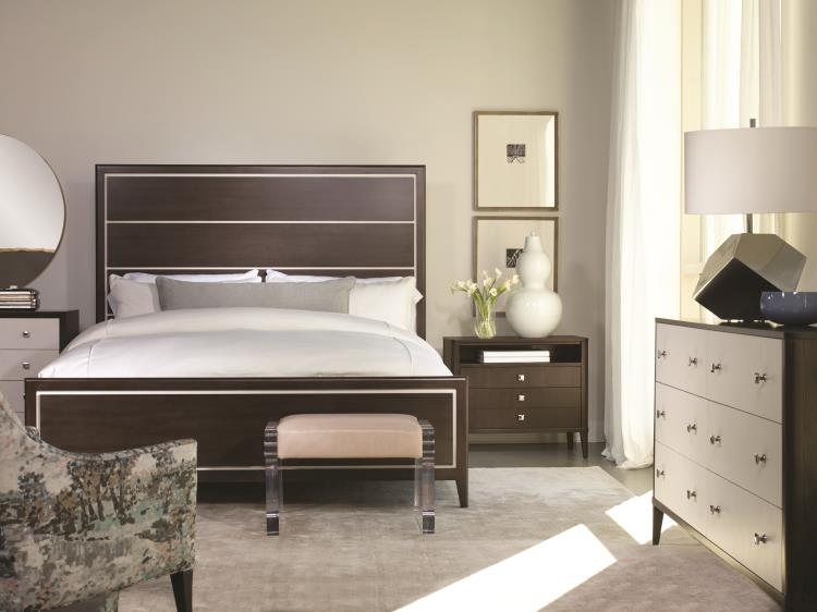 Aria Bed - King 6/6 - Brownstone/Oxford White – Beds by Century Furniture | Sutter & Vale
