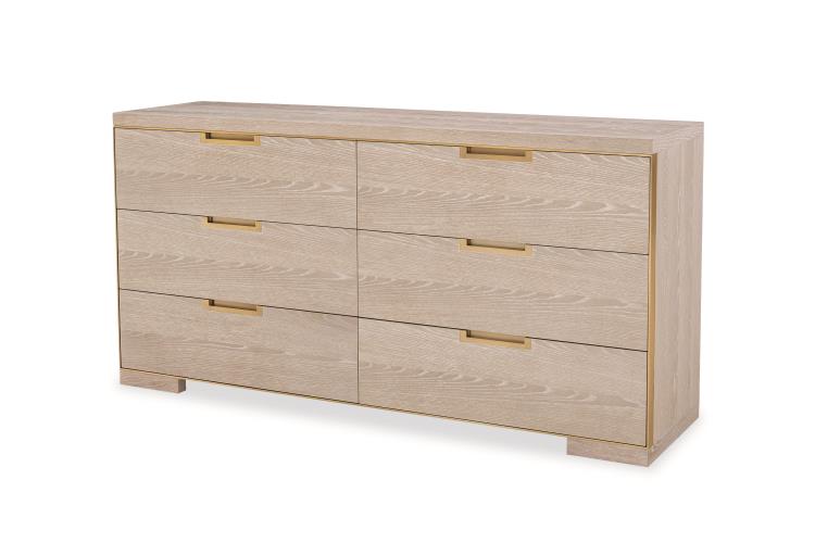 Cadence Six Drawer Dresser - Sand Cerused – Dressers by Century Furniture | Sutter & Vale