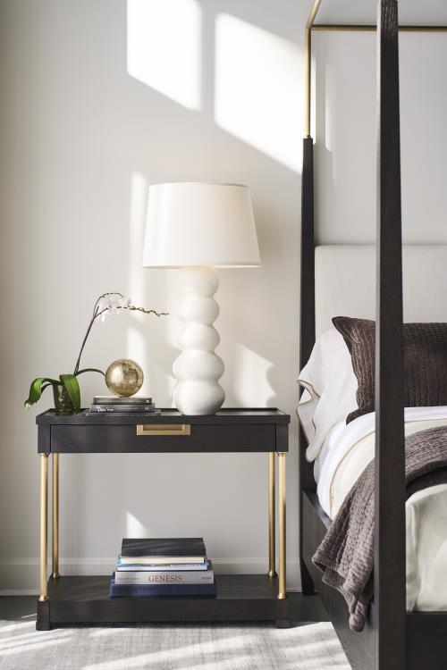 Cadence Single Drawer Nightstand - Mocha – Nightstands by Century Furniture | Sutter & Vale