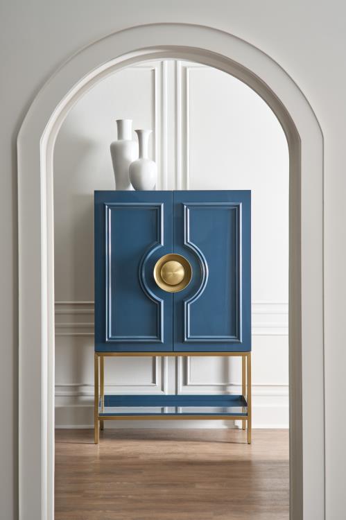 Cadence Bar Cabinet - Blue – Bar Cabinets by Century Furniture | Sutter & Vale