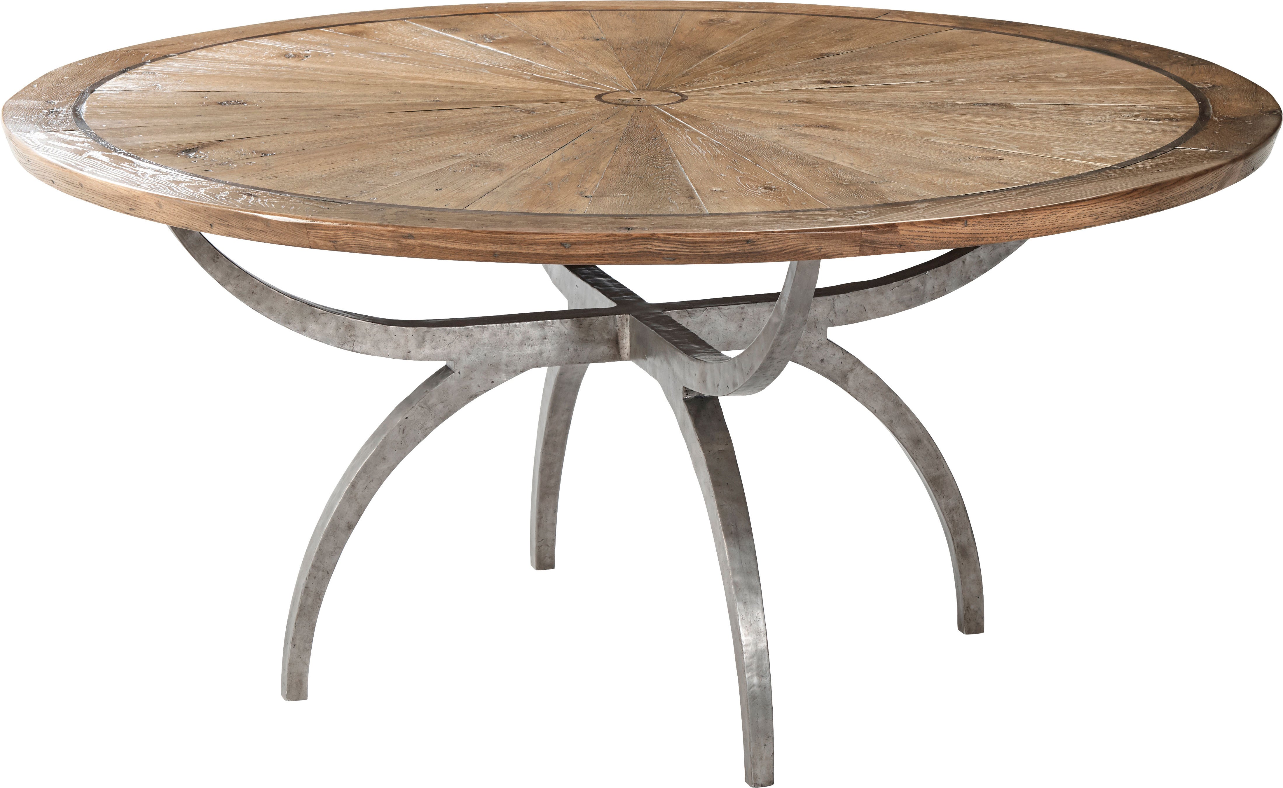 Lagan Dining Table in Aluminium, Oak Veneer, Walnut Veneer - Theodore Alexander