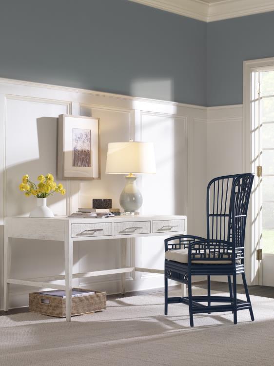 Riviera Desk Chair - Blue/Flax – Accent Chairs by Century Furniture | Sutter & Vale