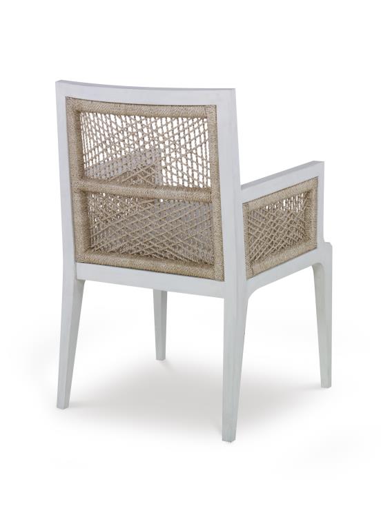 Pasadena Arm Chair - White/Natural/Flax – Dining Chairs by Century Furniture | Sutter & Vale