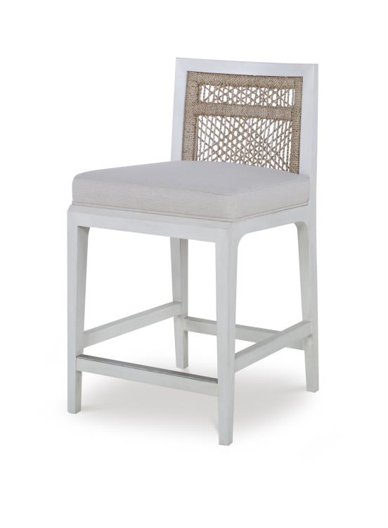 Pasadena Counter Stool - White/Natural/Flax – Bar / Counter Stools by Century Furniture | Sutter & Vale
