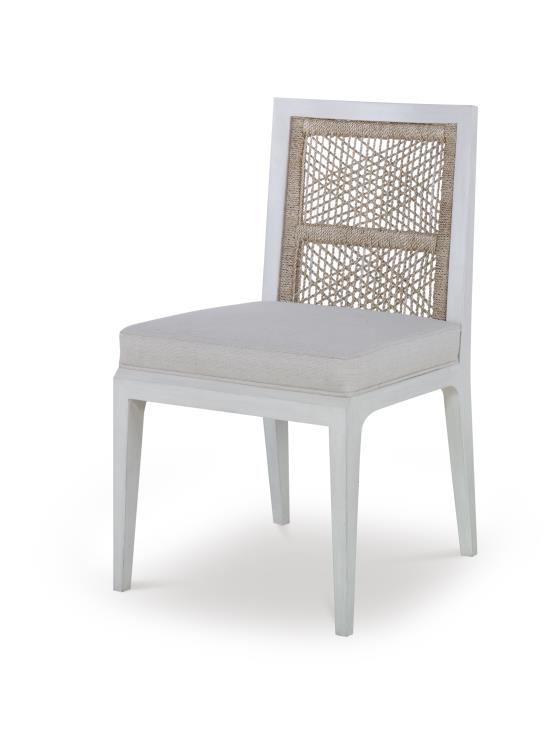 Pasadena Side Chair - White/Natural/Flax – Dining Chairs by Century Furniture | Sutter & Vale