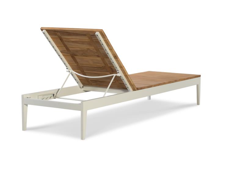Ronan Poolside Aluminum/Teak Chaise – Chaises by Century Furniture | Sutter & Vale