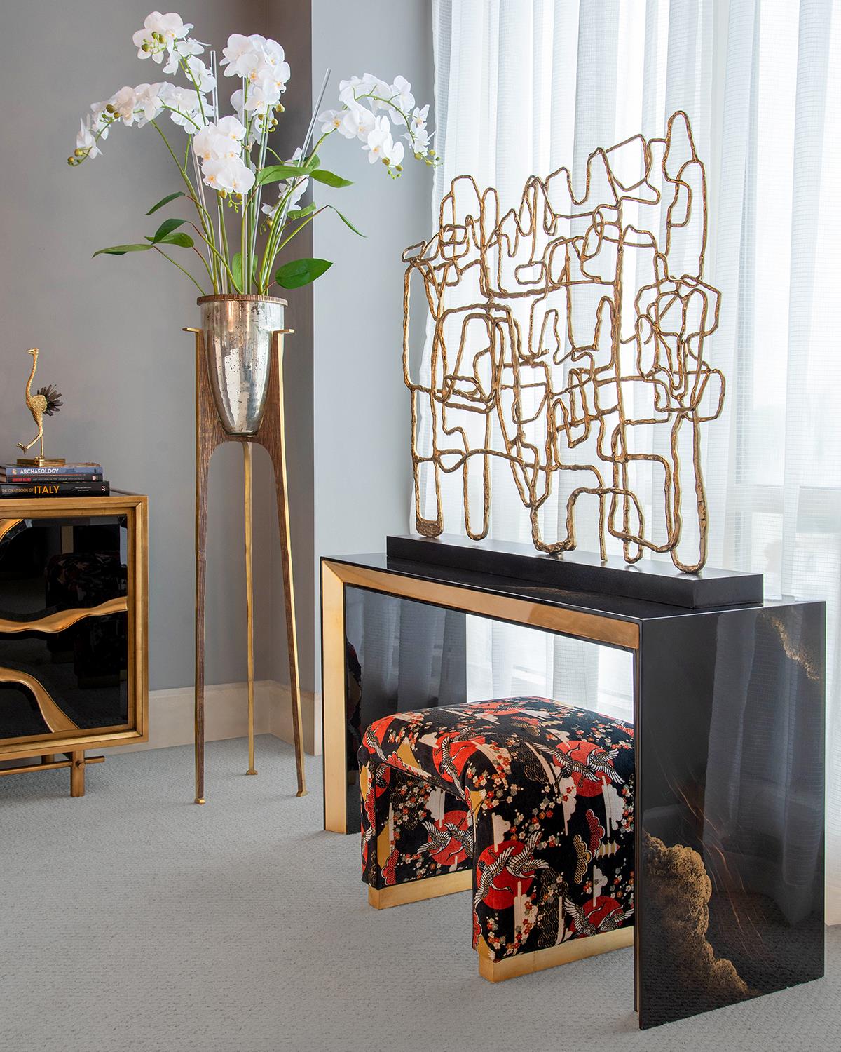 Golden Tide Console Table