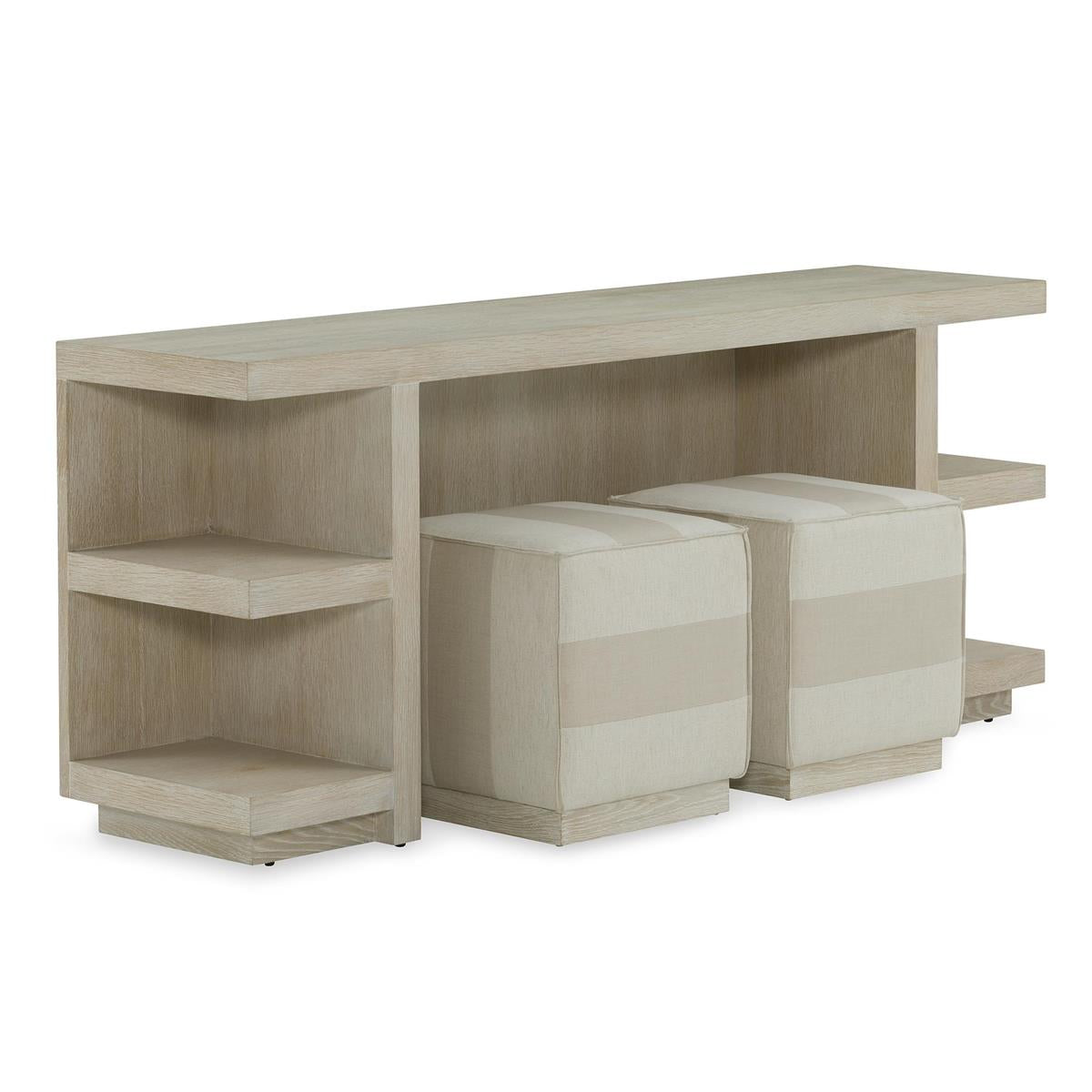 Weiss Console Table with Stools, Set of Three – Art by John Richard | Sutter & Vale