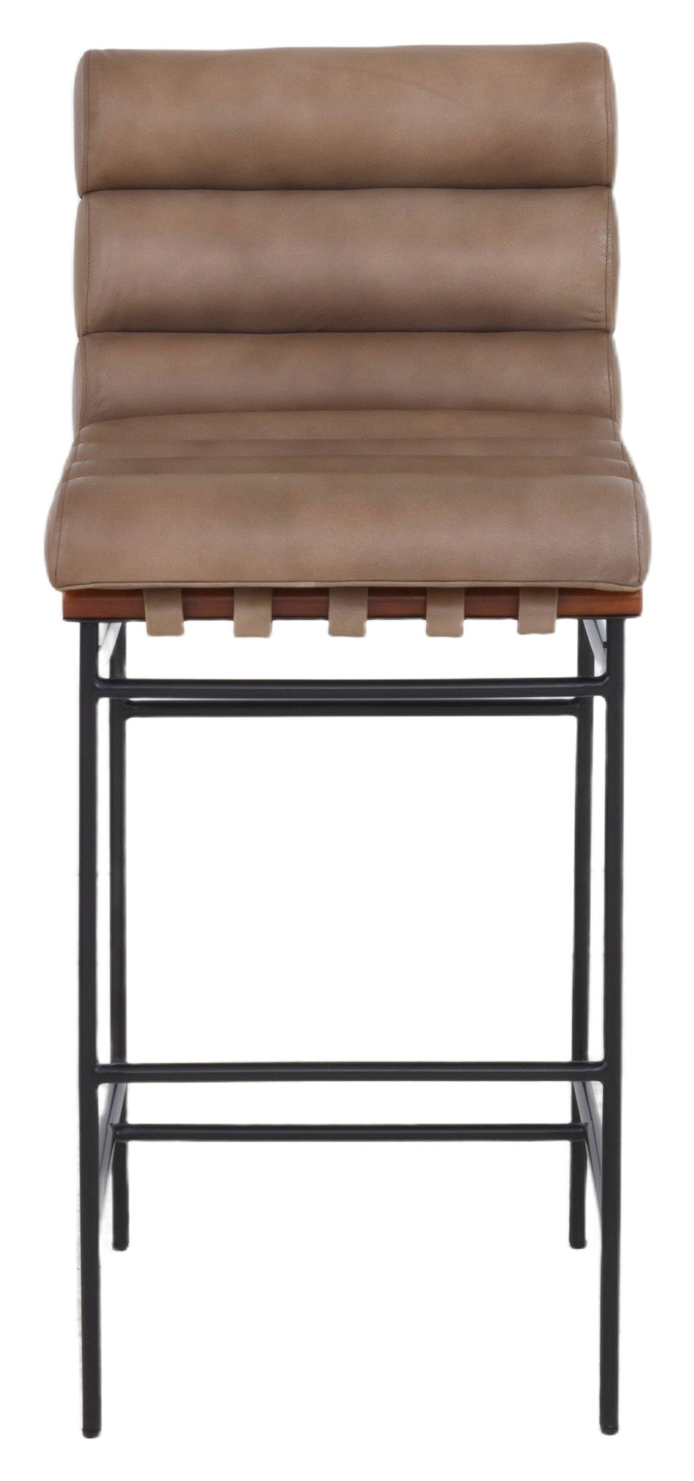 Luca Bar Stool in Brown Leather (F002-07-N) - Fairfield Chair