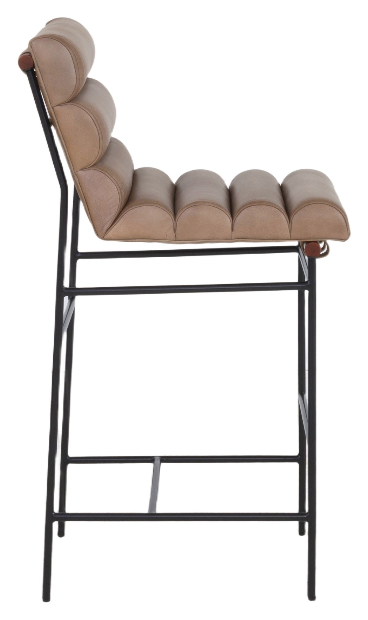 Luca Bar Stool in Brown Leather (F002-07-N) - Fairfield Chair