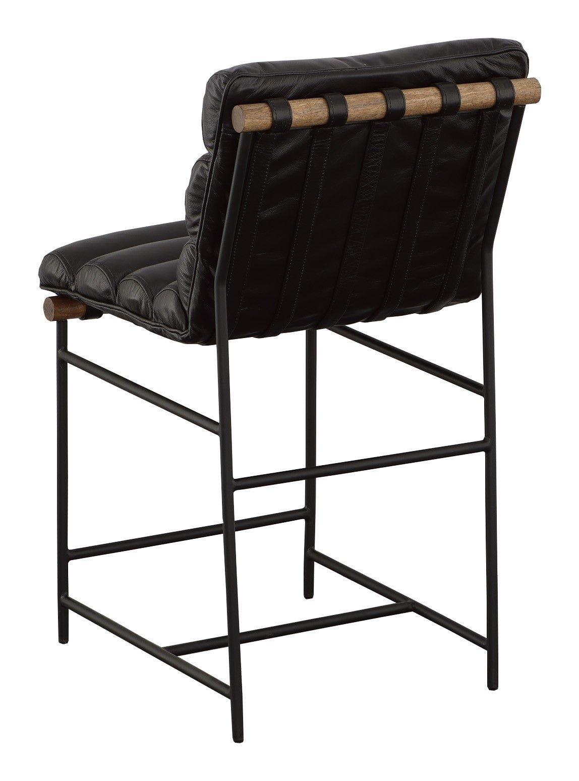 Luca Counter Stool in Black Leather (F002-C7-K) - Fairfield Chair