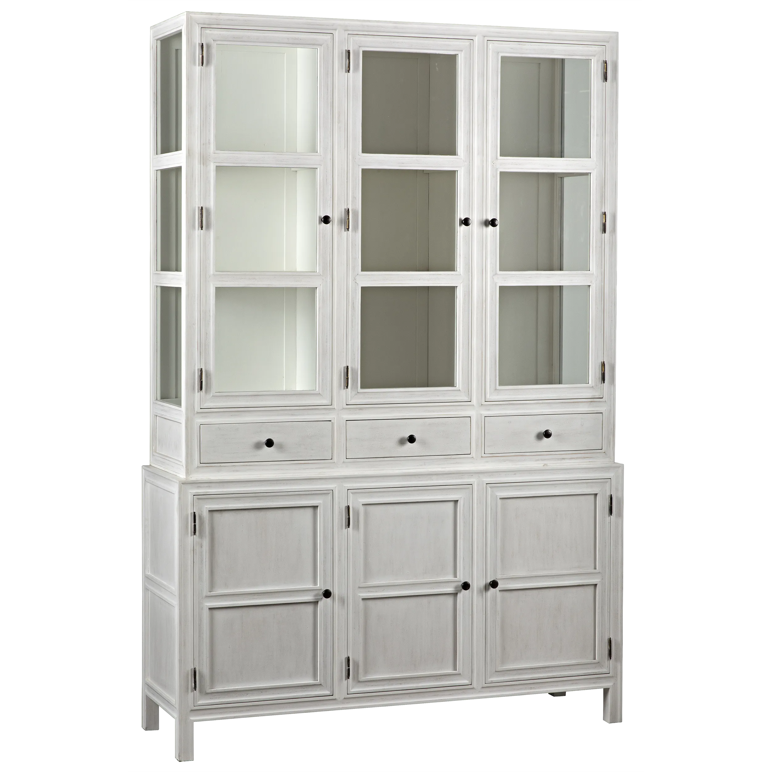 Colonial Hutch, White Wash in White Wash — Noir Furniture