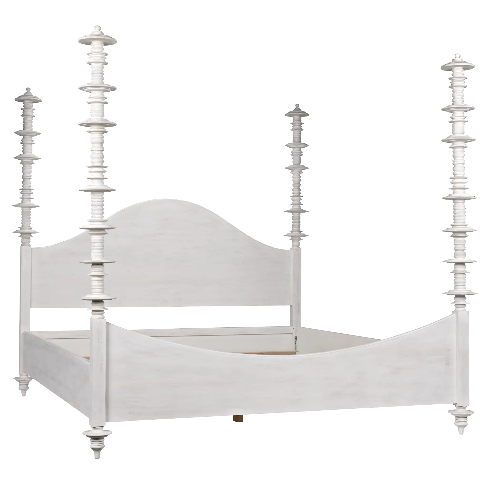 Ferret Bed, Eastern King, White Wash in White Wash — Noir Furniture