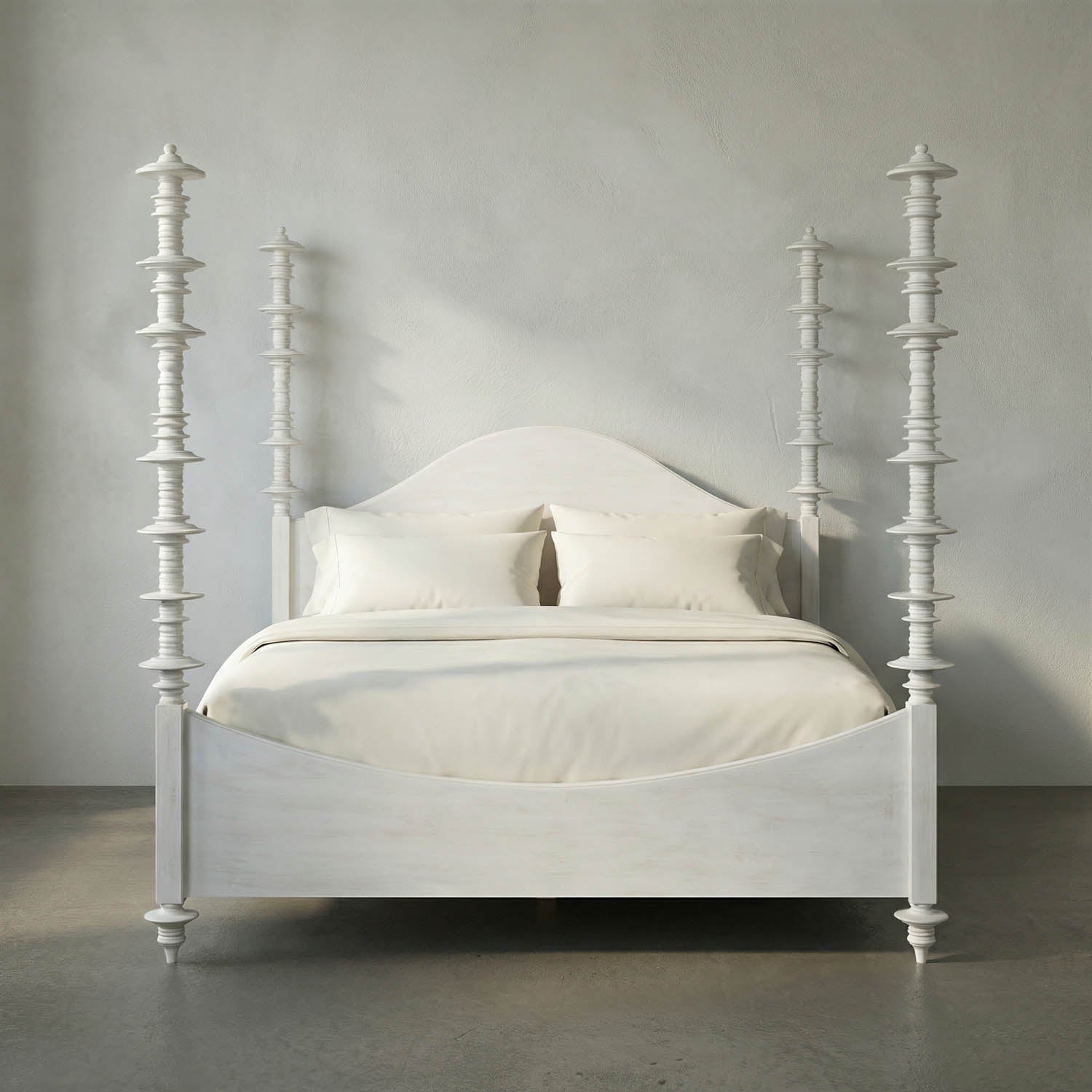 Ferret Bed, Eastern King, White Wash by Noir