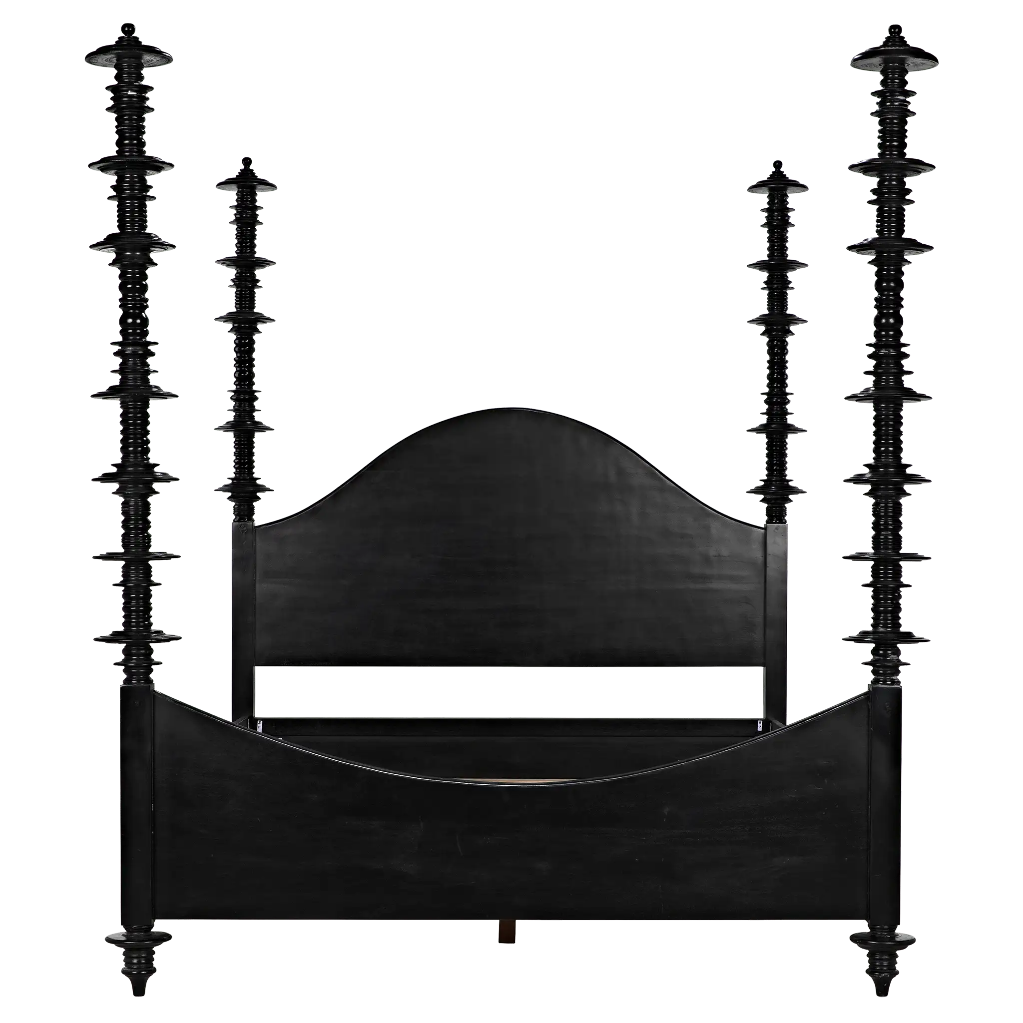 Ferret Bed, Queen, Hand Rubbed Black in Hand Rubbed Black — Noir Furniture