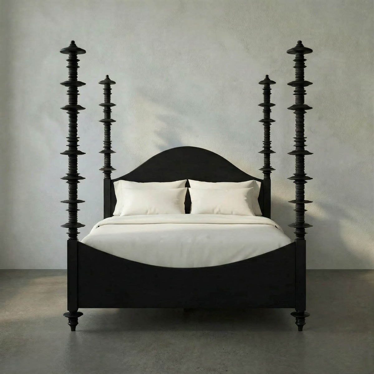 Ferret Bed, Queen, Hand Rubbed Black