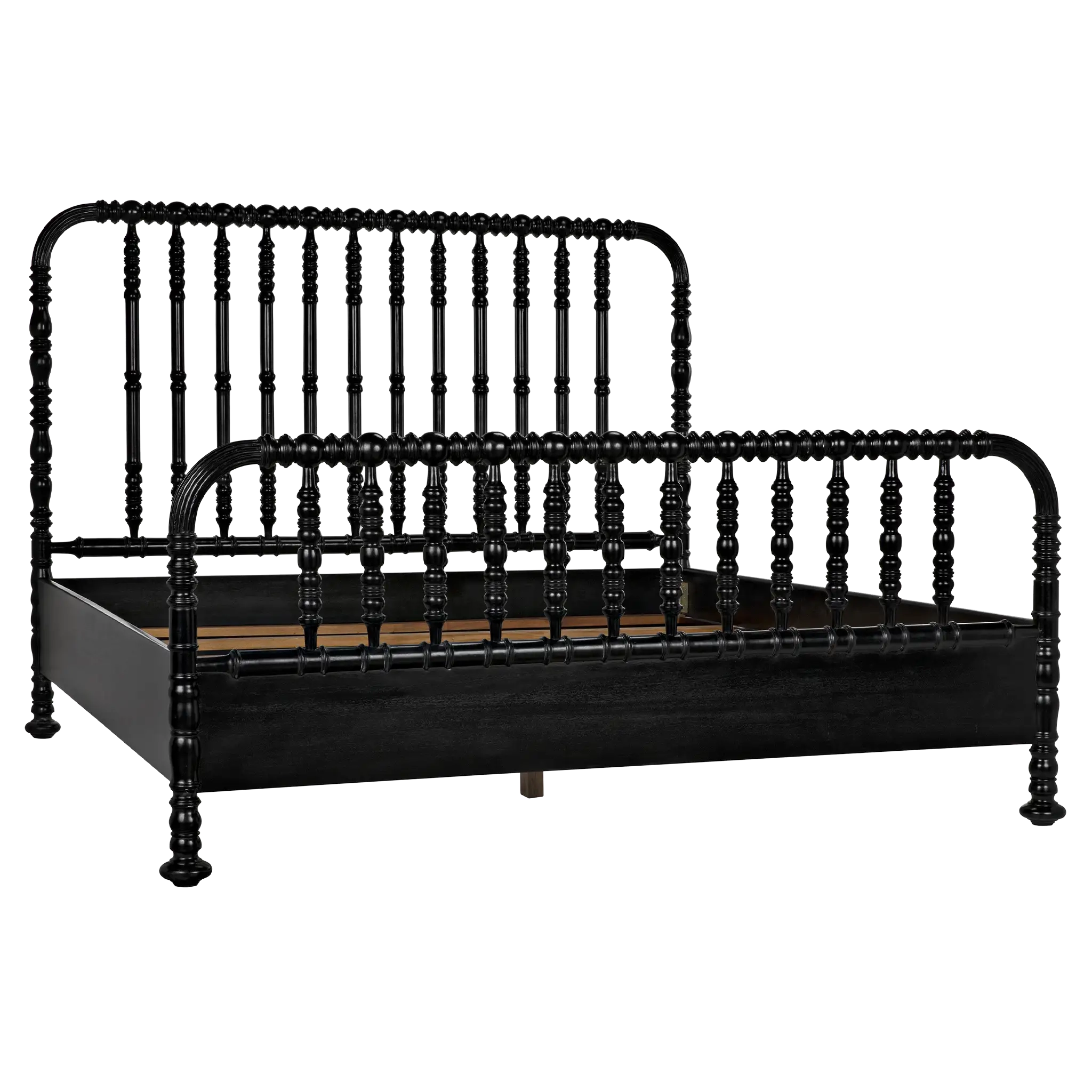 Bachelor Bed, Eastern King, Hand Rubbed Black in Hand Rubbed Black — Noir Furniture