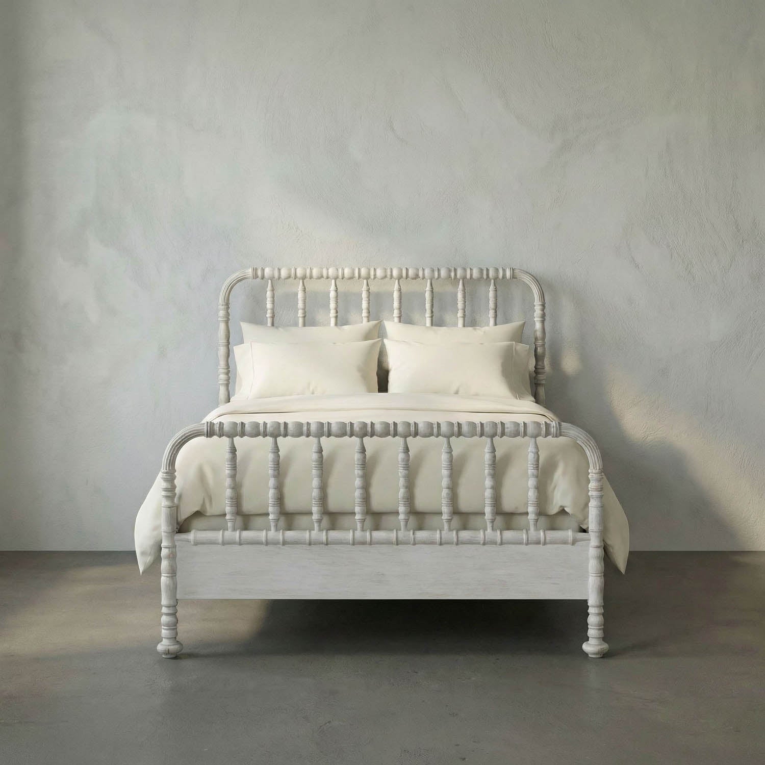 Bachelor Bed, Queen, White Wash by Noir