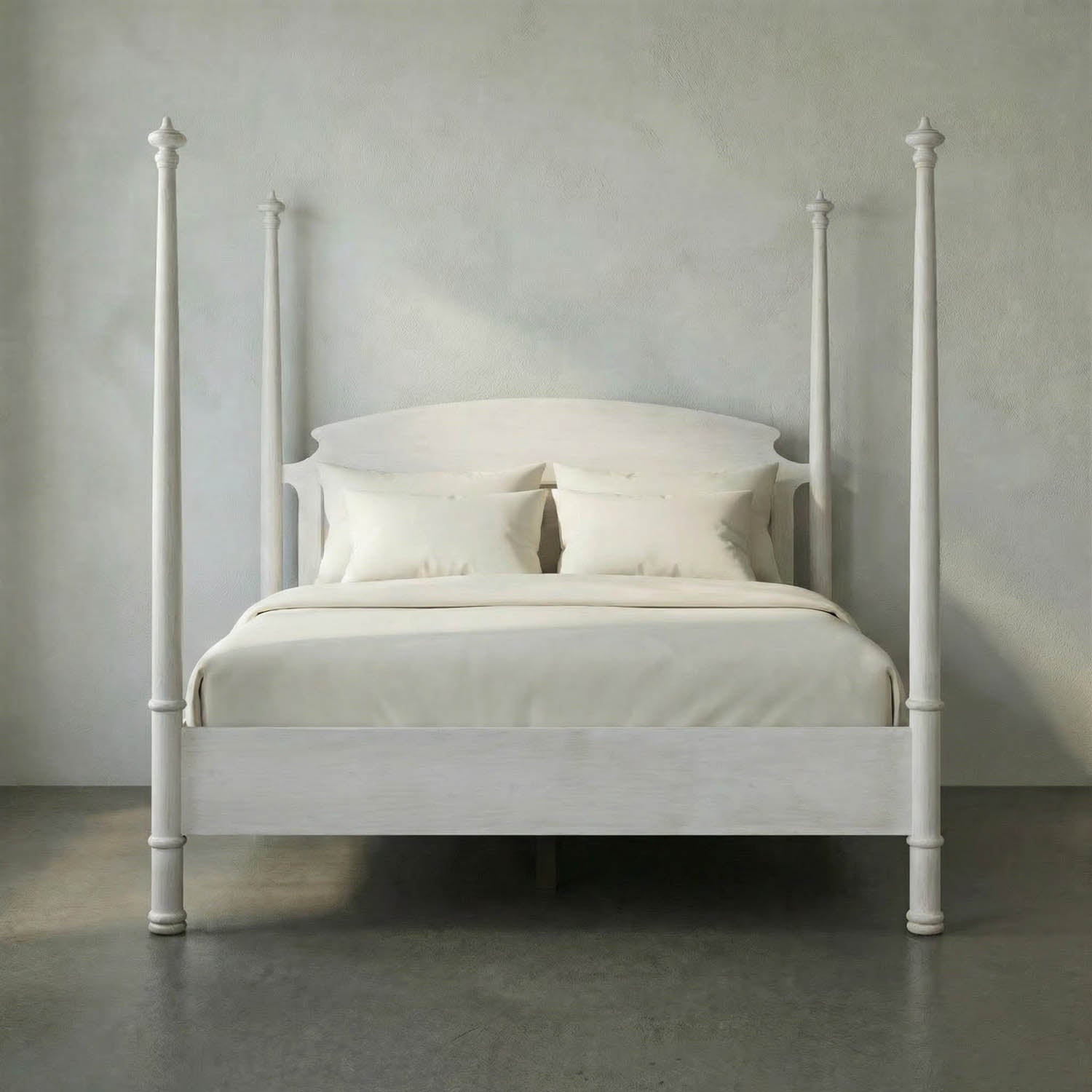 New Douglas Bed, Eastern King, White Wash by Noir
