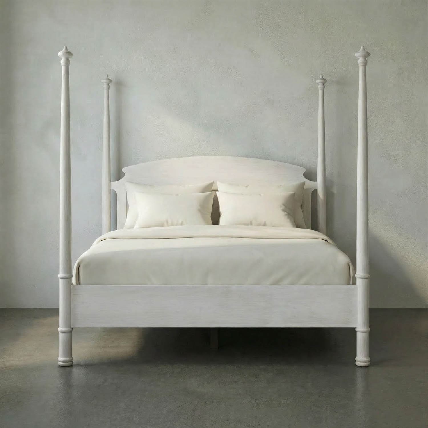 New Douglas Bed, Eastern King, White Wash