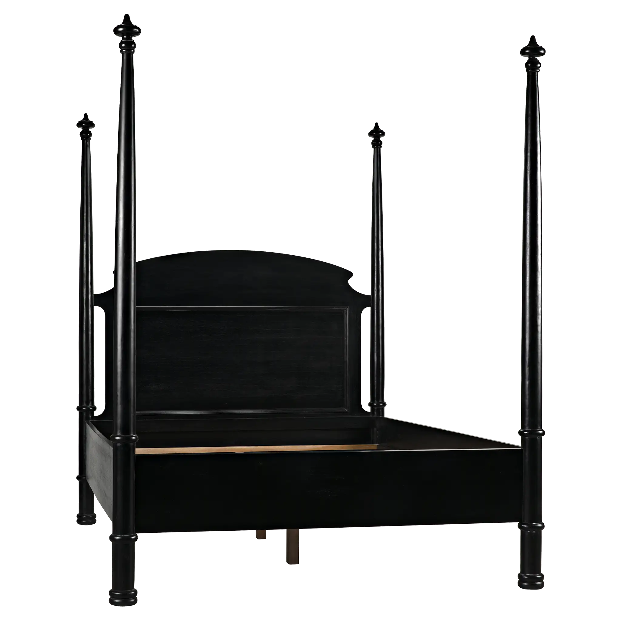 New Douglas Bed, Queen, Hand Rubbed Black in Hand Rubbed Black — Noir Furniture