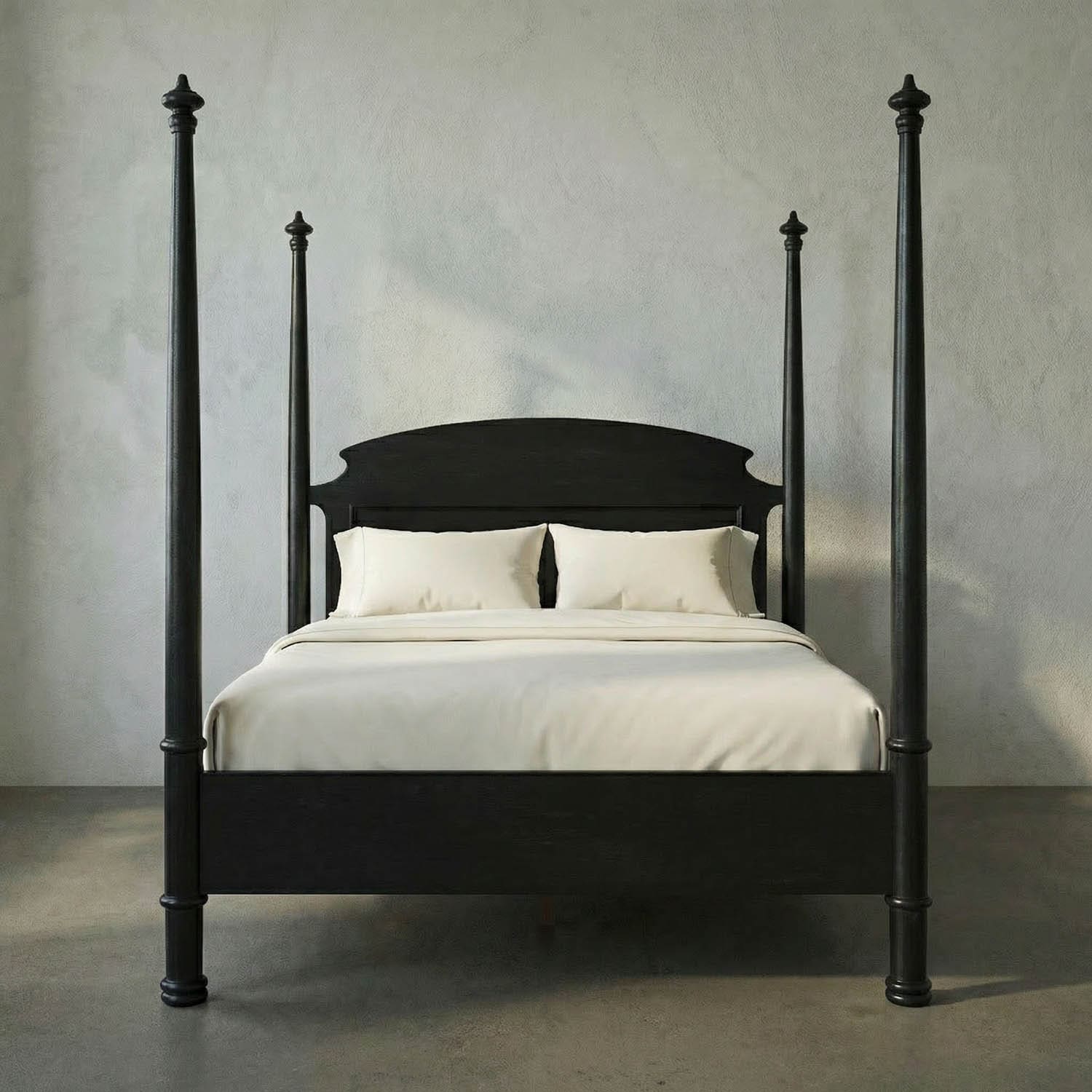 New Douglas Bed, Queen, Hand Rubbed Black