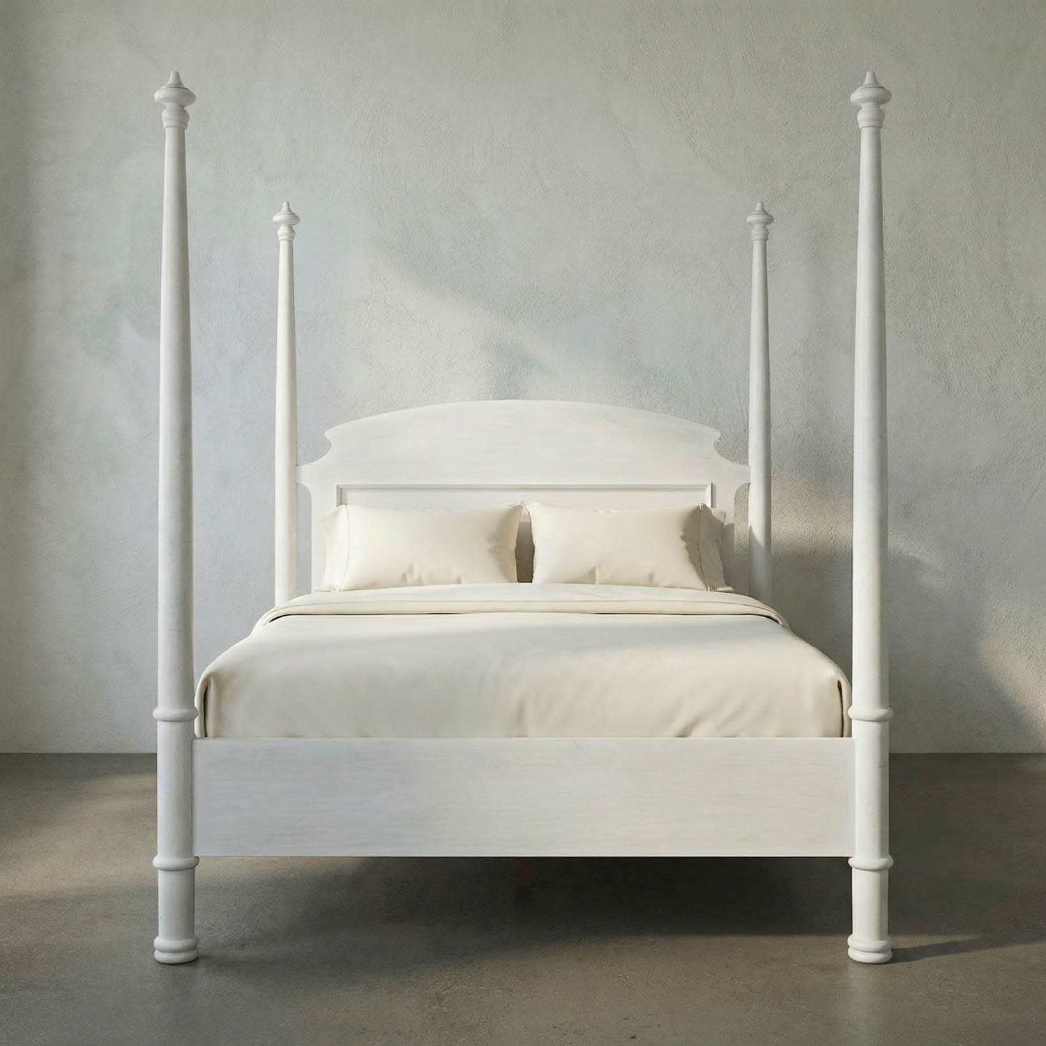 New Douglas Bed, Queen, White Washed