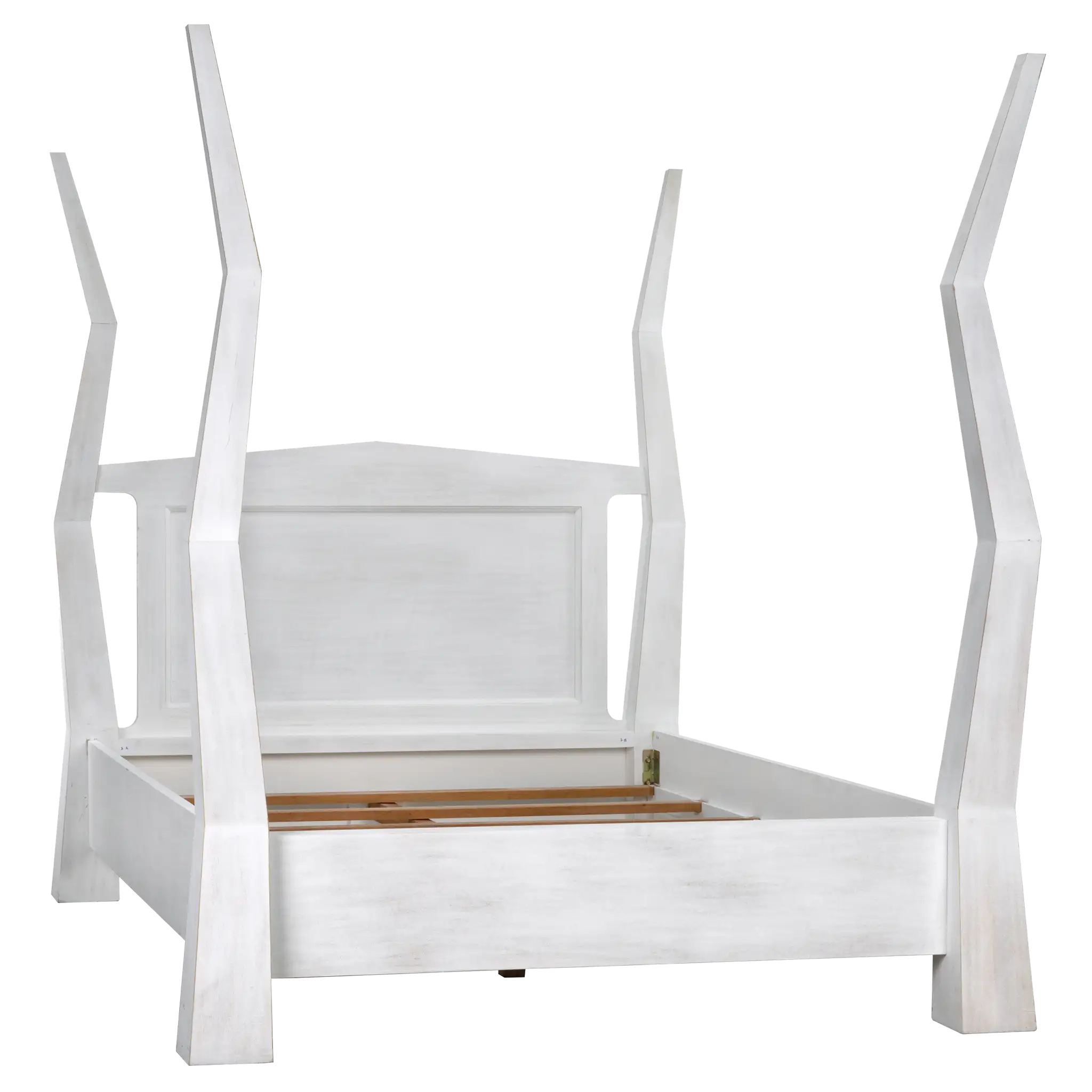 Patras Bed, Queen, WH in White Wash — Noir Furniture