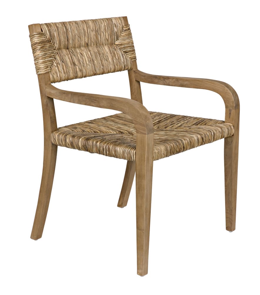 Bowie Arm Chair, Teak in Clear Coat Satin — Noir Furniture