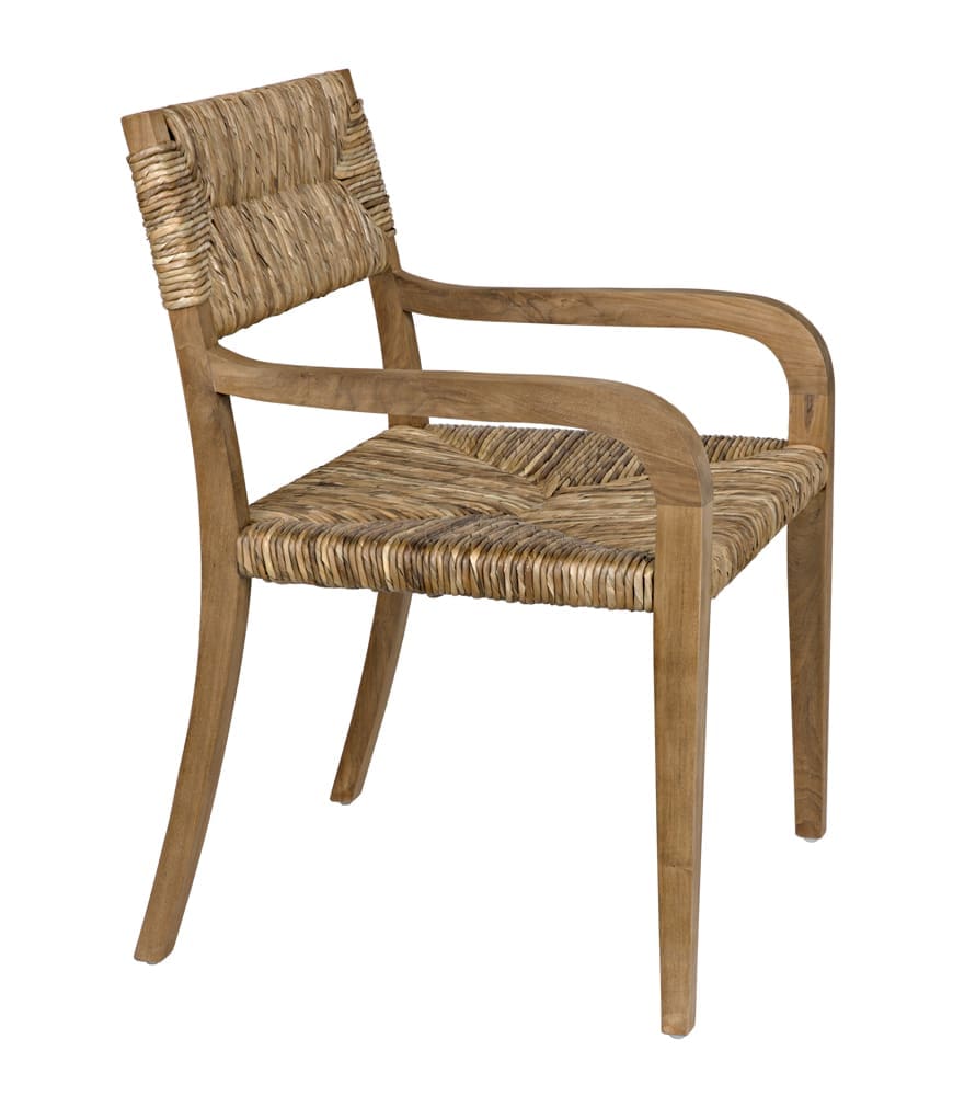 Bowie Arm Chair, Teak in Clear Coat Satin — Noir Furniture