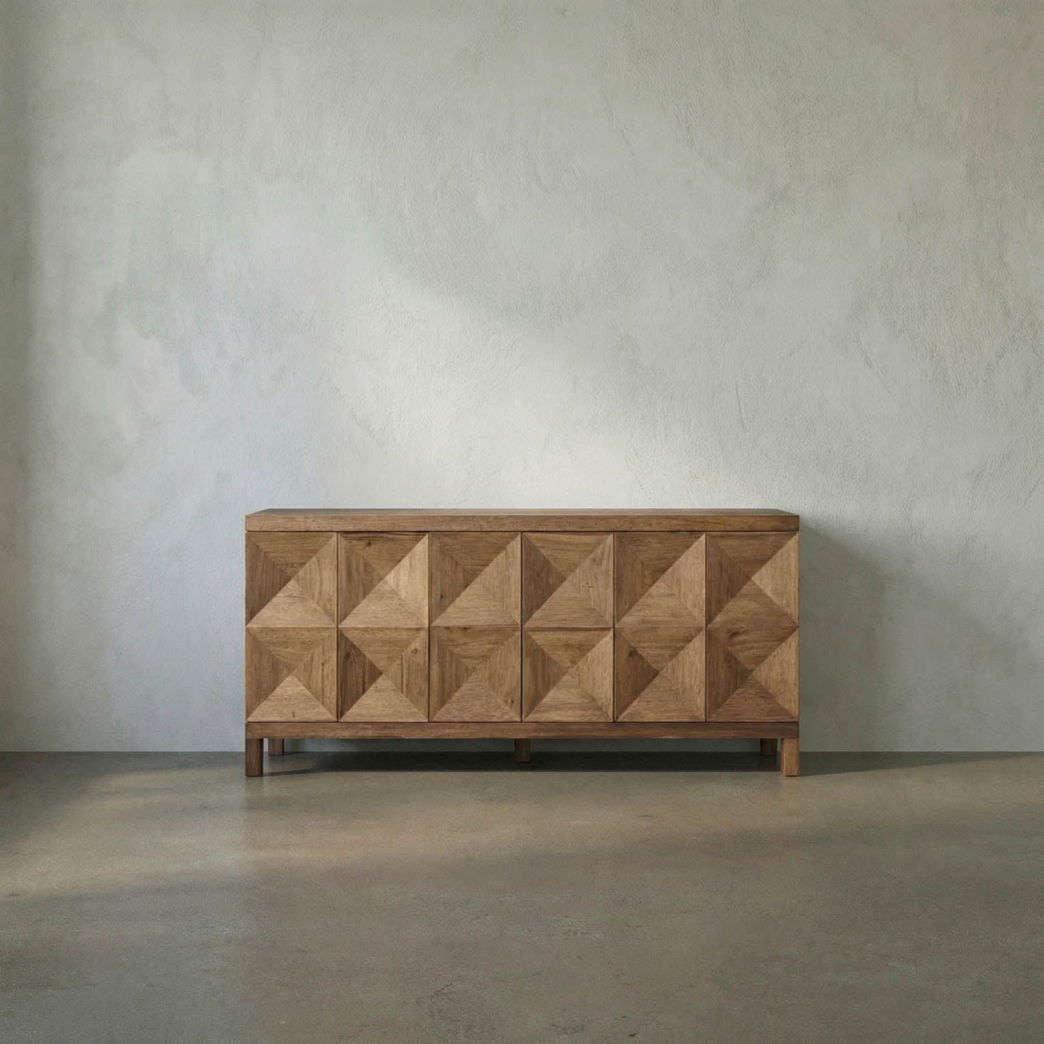Quadrant 3 Door Sideboard, Dark Walnut by Noir