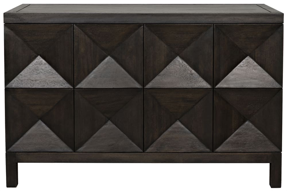 Quadrant 2 Door Sideboard, Ebony Walnut in Ebony Walnut — Noir Furniture