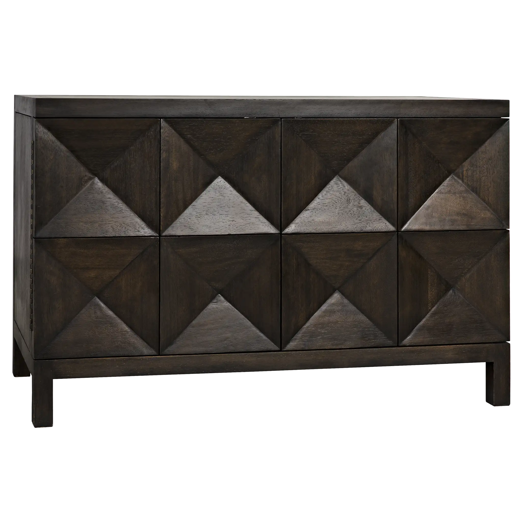 Quadrant 3 Door Sideboard, Ebony Walnut in Ebony Walnut — Noir Furniture