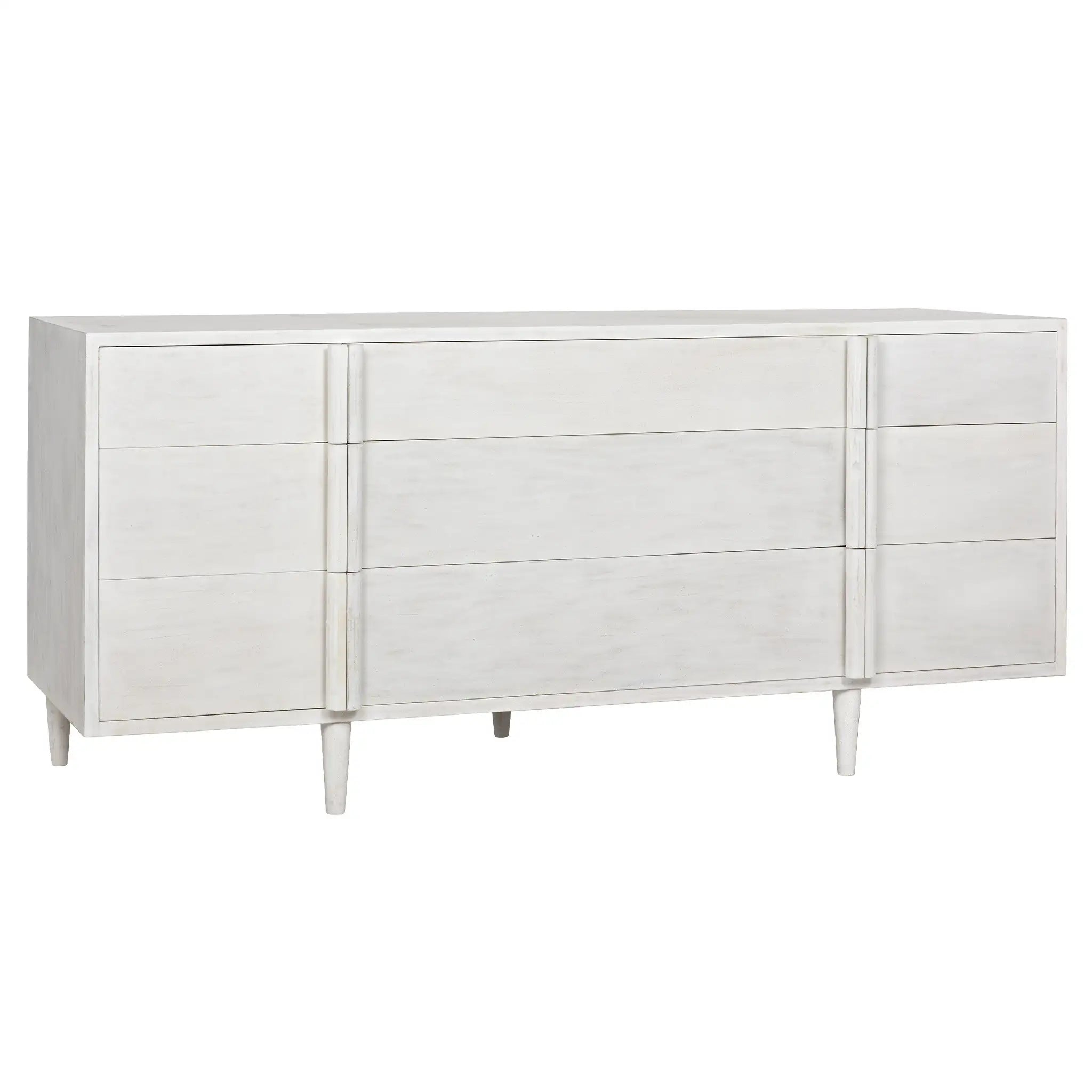 Morten 9 Drawer Dresser, White Wash in White Wash — Noir Furniture