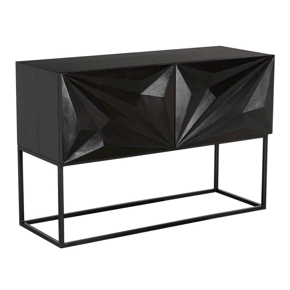 Zurich Console, Ebony, Small in Ebony Walnut — Noir Furniture