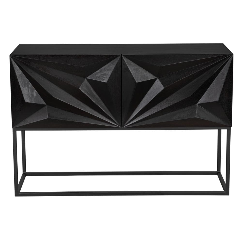 Zurich Console, Ebony, Small in Ebony Walnut — Noir Furniture