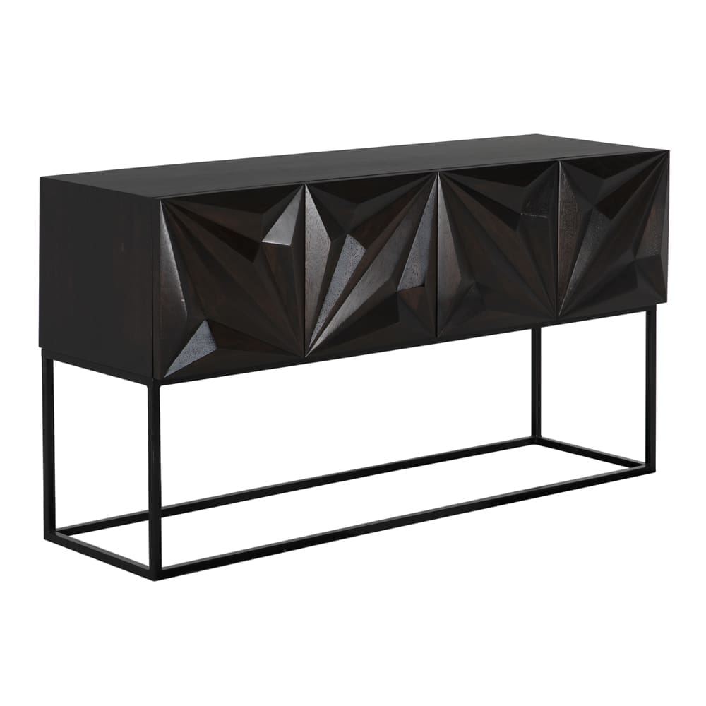 Zurich Console, Ebony in Ebony Walnut — Noir Furniture