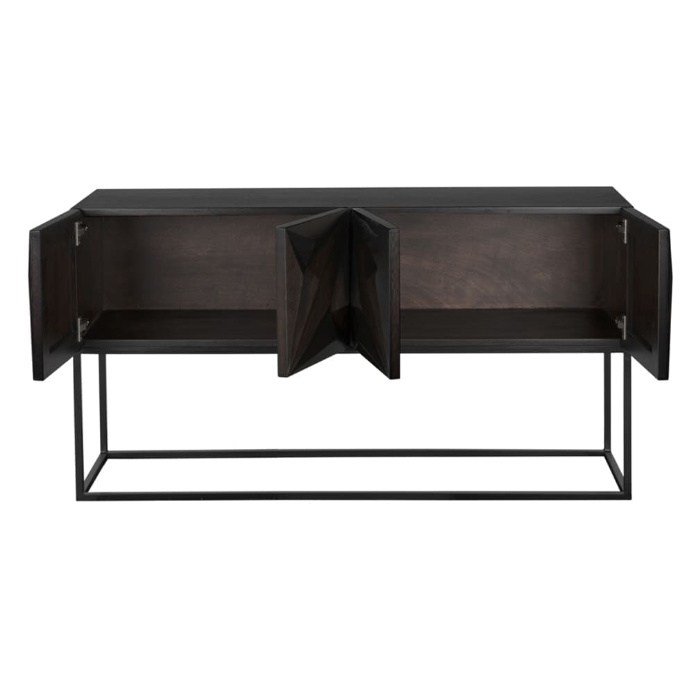 Zurich Console, Ebony in Ebony Walnut — Noir Furniture