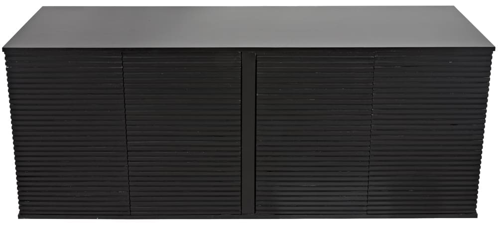 Smith 4 Door Sideboard, Hand Rubbed Black in Hand Rubbed Black — Noir Furniture