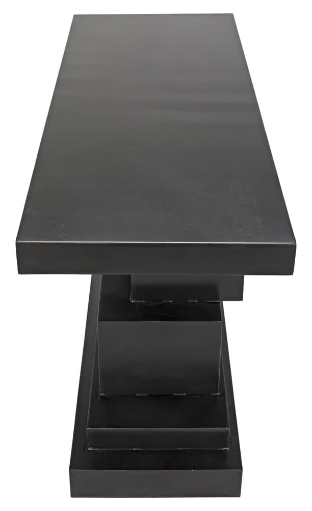Platoon Console, Black Iron in Matte Black — Noir Furniture