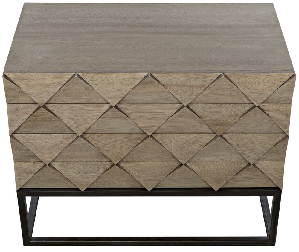 Draco Sideboard with Iron Stand, Washed Walnut in Washed Walnut w/ Matte Black Legs — Noir Furniture