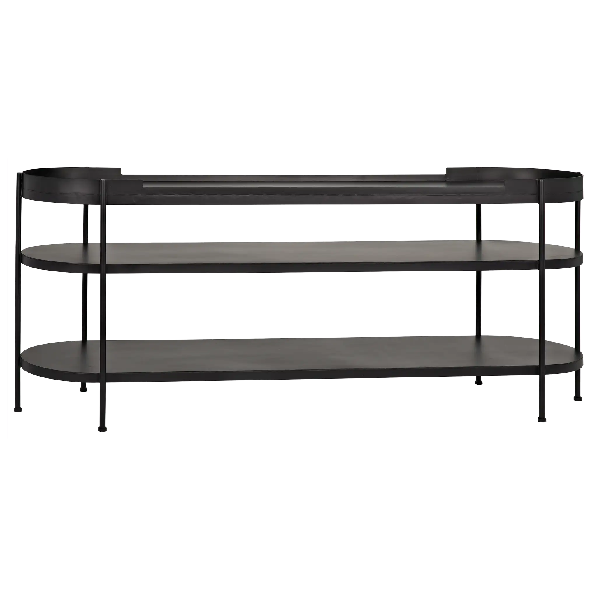 Cassio Console, Black Iron in Matte Black — Noir Furniture