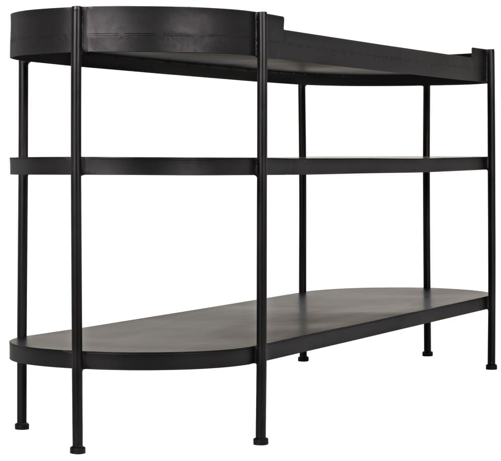 Cassio Console, Black Iron in Matte Black — Noir Furniture
