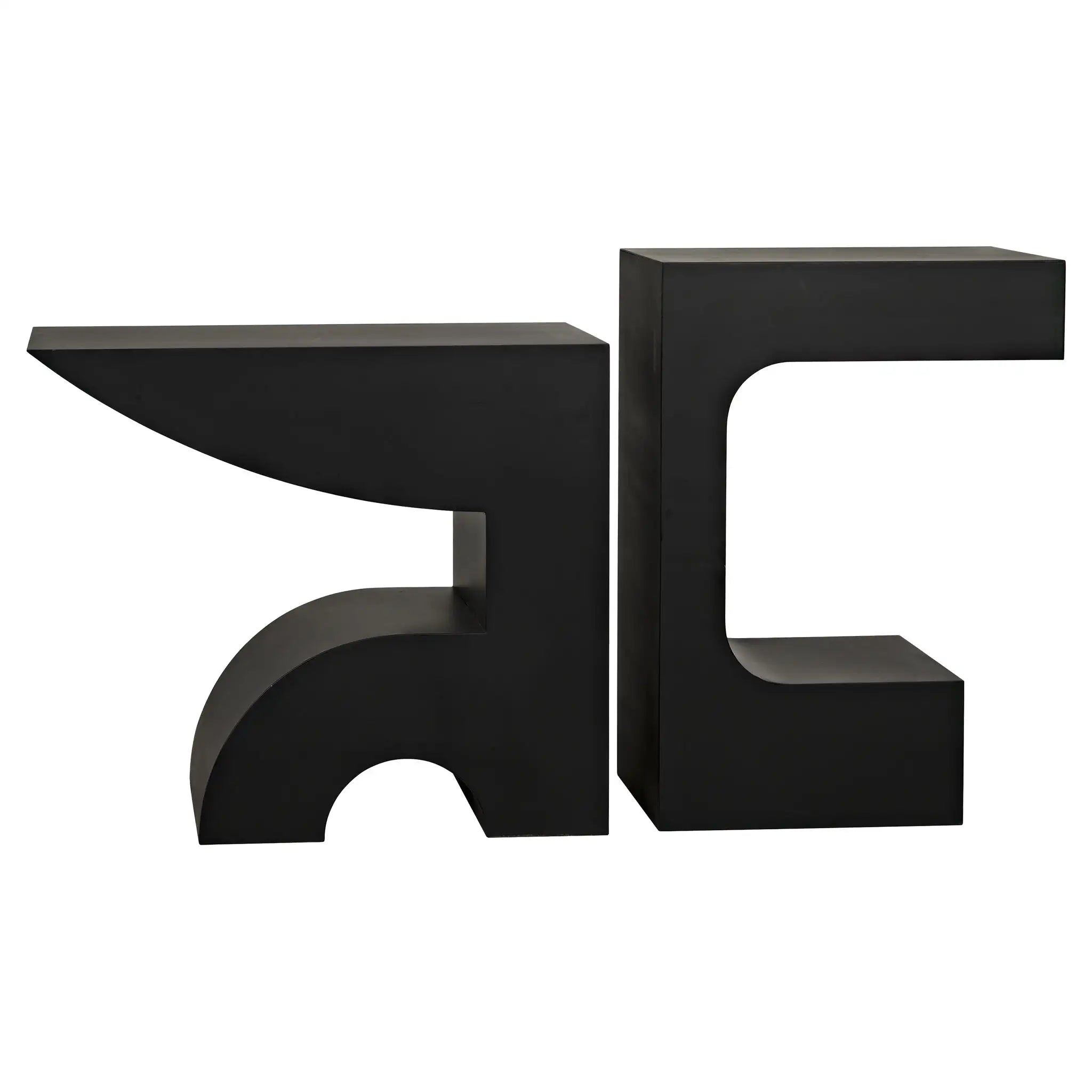 Shiba Console, Black Iron in Matte Black — Noir Furniture