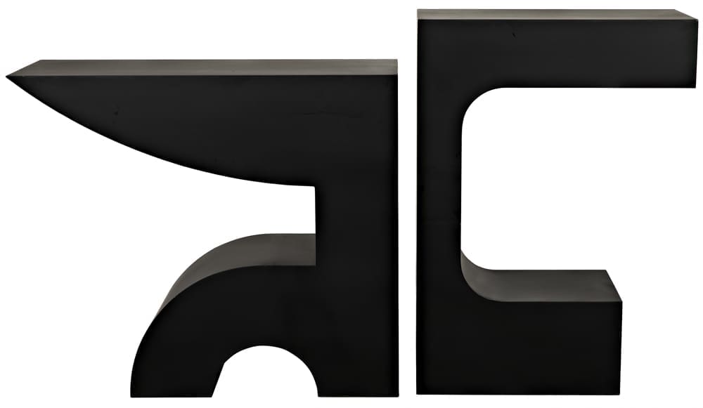 Shiba Console, Black Iron in Matte Black — Noir Furniture