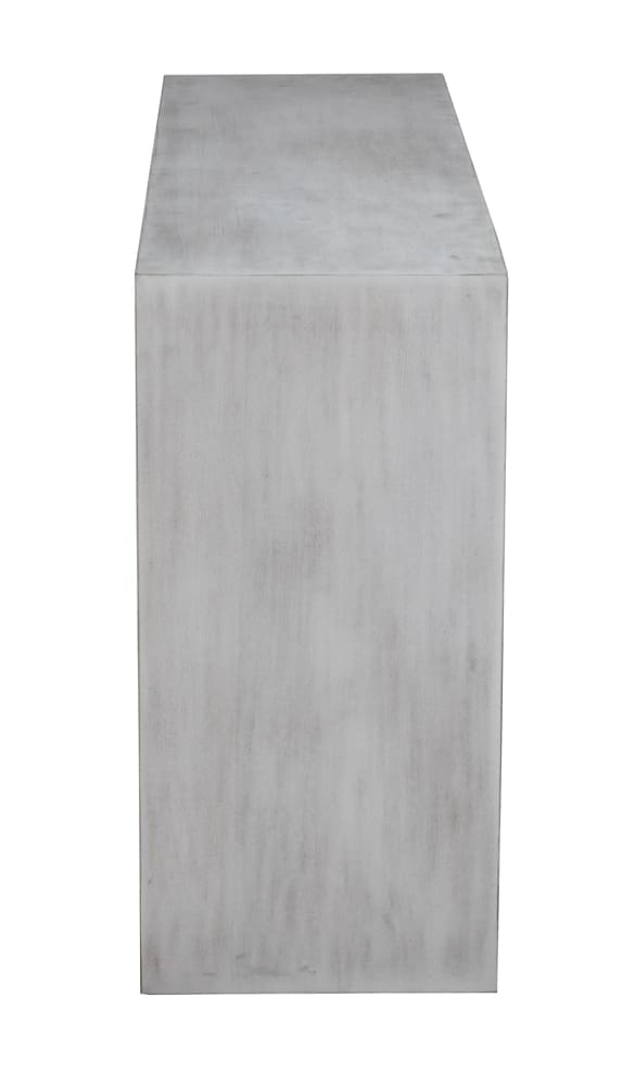 Caine Console, WH in White Wash — Noir Furniture