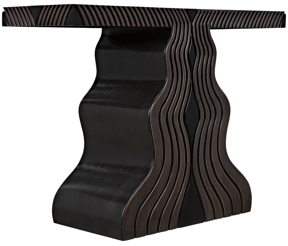 Ray Console, Pale in Pale w/ Light Brown Highlights — Noir Furniture