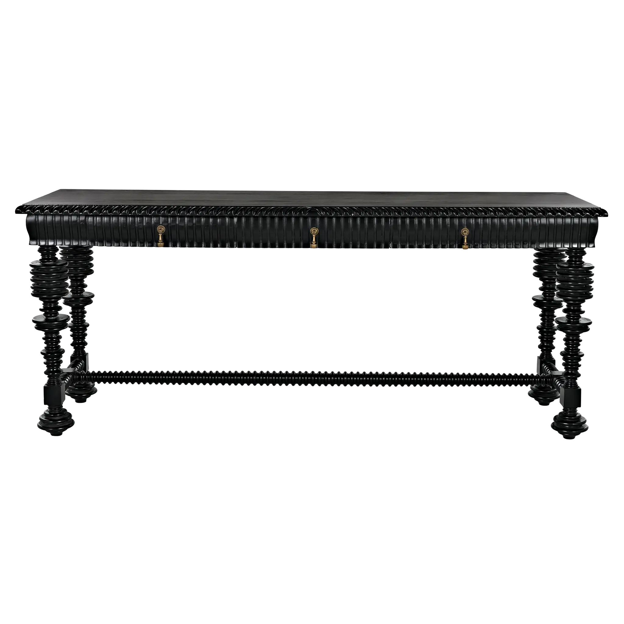 Portuguese Console, Hand Rubbed Black in Hand Rubbed Black — Noir Furniture