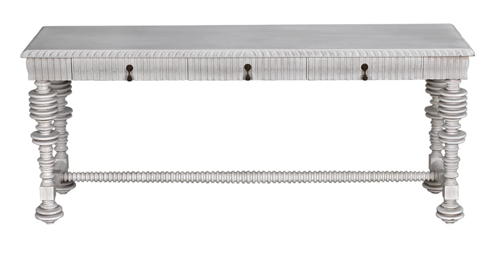 Portuguese Console, White Wash in White Wash — Noir Furniture